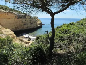 Algarve Steilküste während der Wanderung