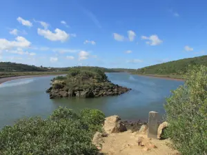 Rastplatz Flussgabelung Algarve-Wanderung Silves